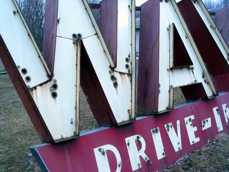 Wayne Drive-In Theatre - Old Sign From Whit Whitworth (newer photo)